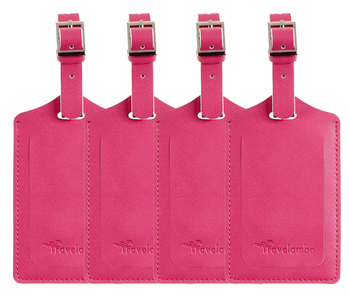 Travelambo Luggage Tags for Suitcases PU Leather Travel Tags Bag Tags Privacy Protection Travel Essentials