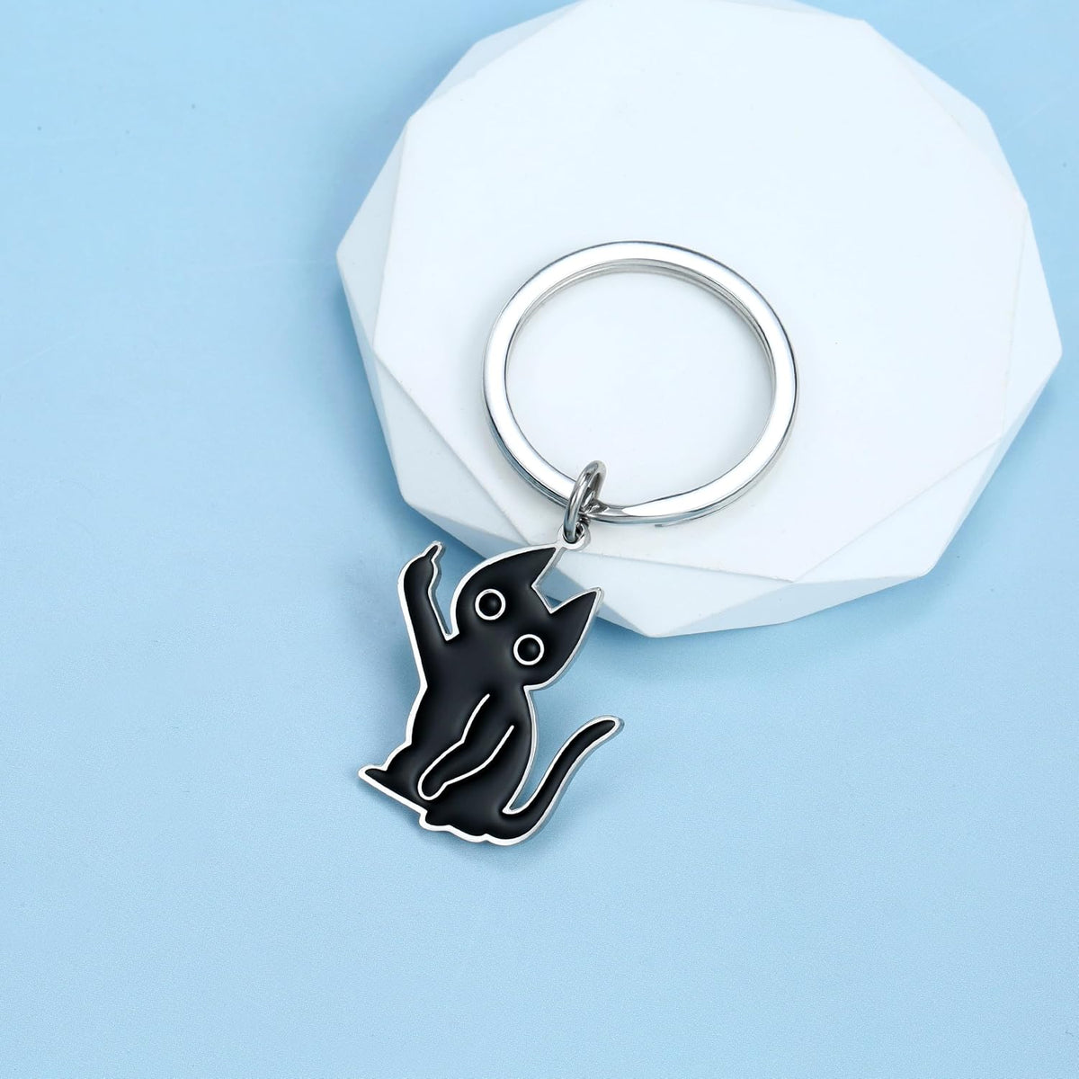 Cute Cat Keychain Funny Gifts for Women Men Cute Keychains for Women