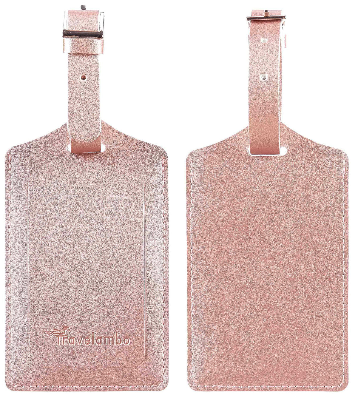 Travelambo 2 Pack Luggage Tags for Suitcases Airplane Travel Essentials